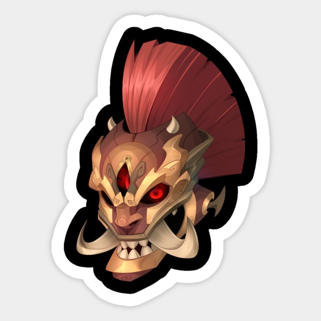 Oni Spartan Sticker by Puekkers